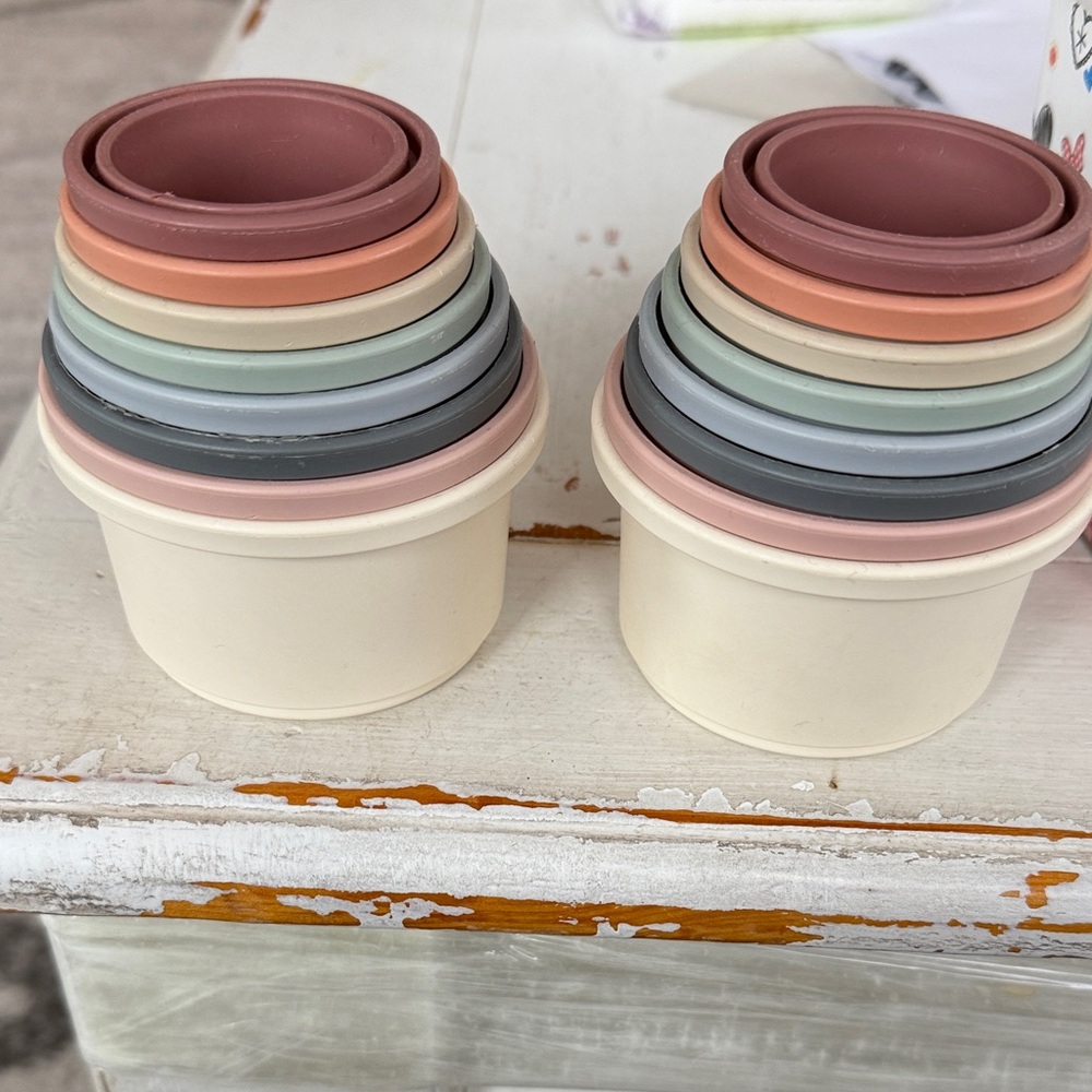 Stackable Rainbow Nesting Cups for Kids
